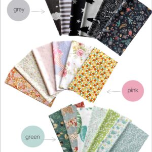 Precut Fabrics for Quilting no Repeat Design Printed Floral Cotton Fabric for Patchwork Squares Bundles for Craft DIY /12"*12"/90PCS