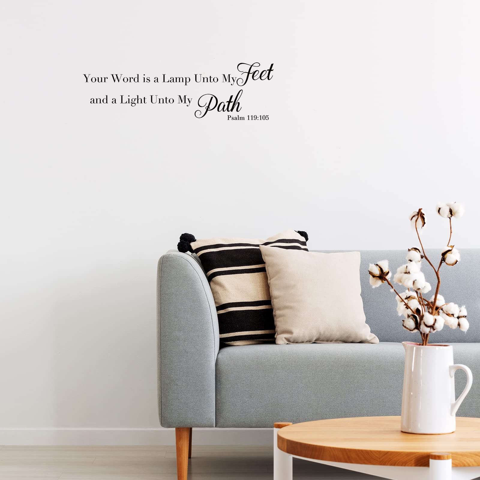 Bible Verse Wall Stickers Inspirational Quote Wall Decals Religious Wall Stickers Peel and Stick Motivational Wall Decal for Bedroom Living Room Office Bathroom (Be Still)