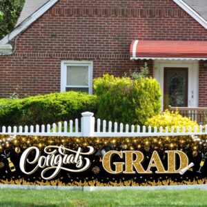 2025 Graduation Decorations-Congrats Grad Yard Sign Banner Decoration for Class of 2025 Graduation Party Supplies