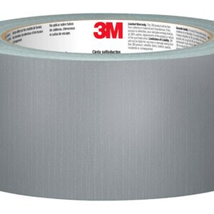 3M Utility Duct Tape, 3 Rolls, 1.88" in x 50 yd, Strong Adhesive, Adheres to Multiple Surfaces, Hand-Tearable, Silver Color Tape, Sticks Instantly, Perfect for Home & Shop Use (1950-3PK)