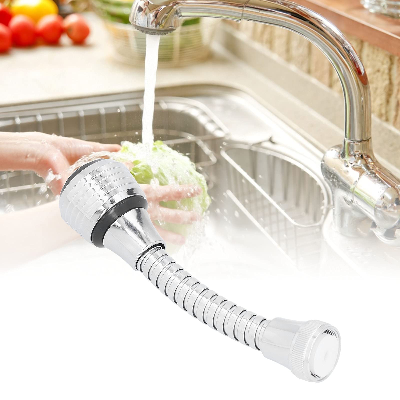 Alvinlite Flexible Faucet Sprayer Attachment, Kitchen Faucet Extension Hose Universal Rotate Water Tap Hose for Kitchen Home Restaurant