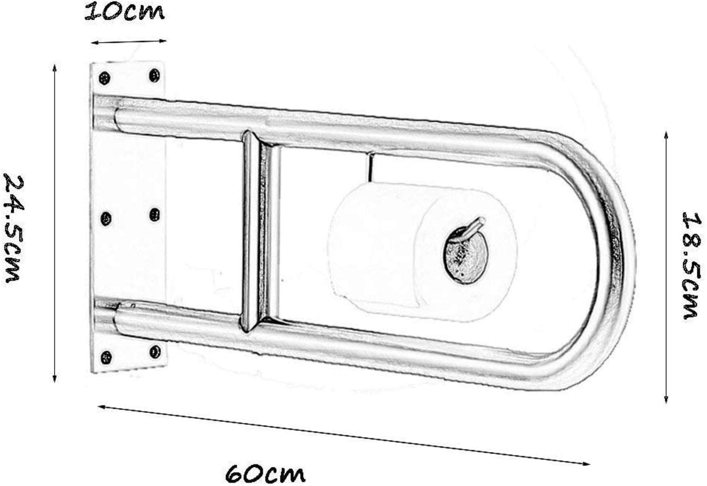 HongLianRiven Bath Handle Towel Rail Bathroom Grab Bar, Toilet Armrest, Wall-Mounted Straight Hair Towel Rack, Shower Safety Handle Bathtub, Toilet, Kitchen
