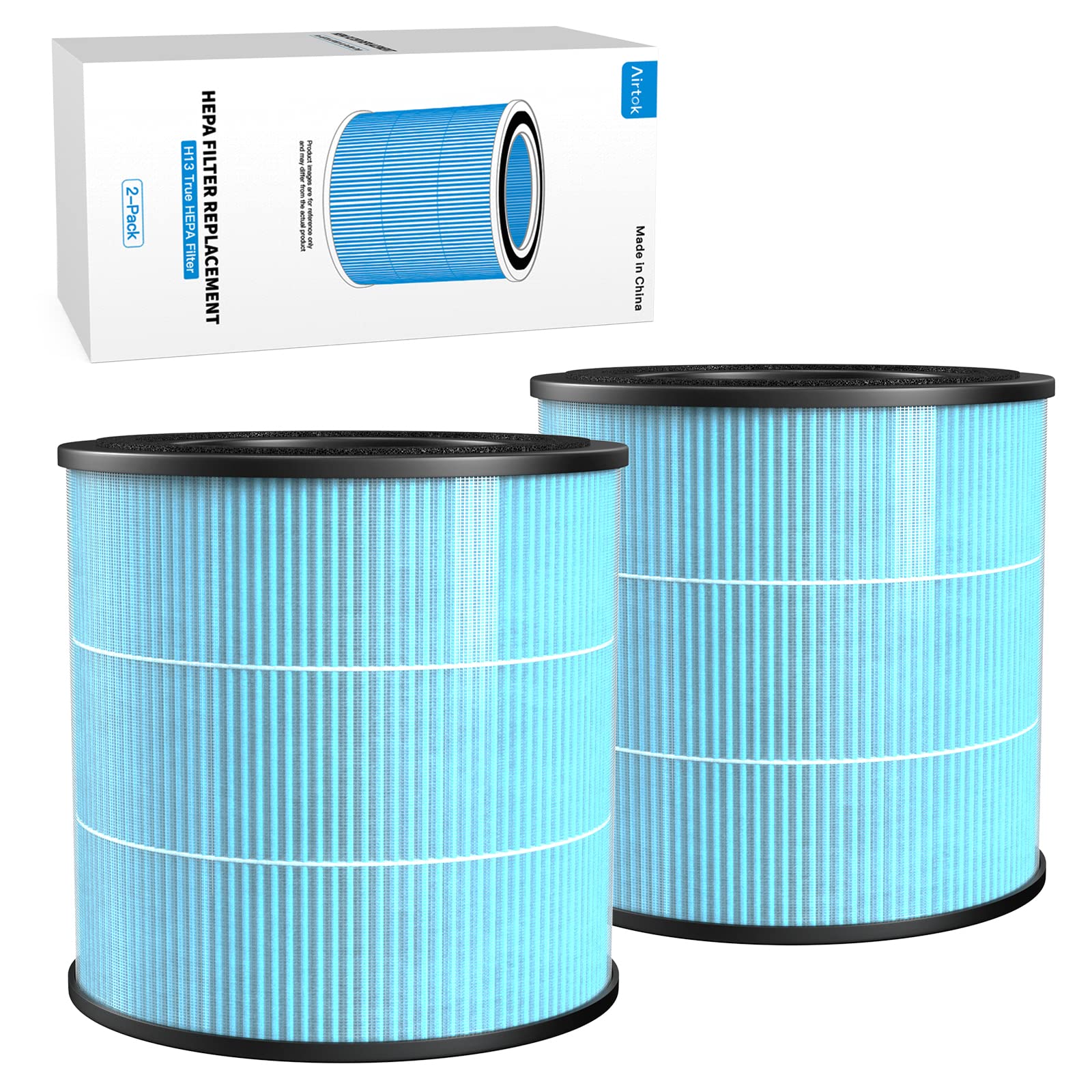 AIRTOK Air Purifier AP0601 Replacement Filters, 4-IN-1 High-efficiency HEPA Filter. (2 Pack）