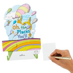 Hallmark Dr. Seuss Pop Up Graduation Card Money or Gift Card Holder (Oh, the Places You'll Go!) for High School, Kindergarten, Middle School, College and College Graduates - 3D Paper Wonder Card