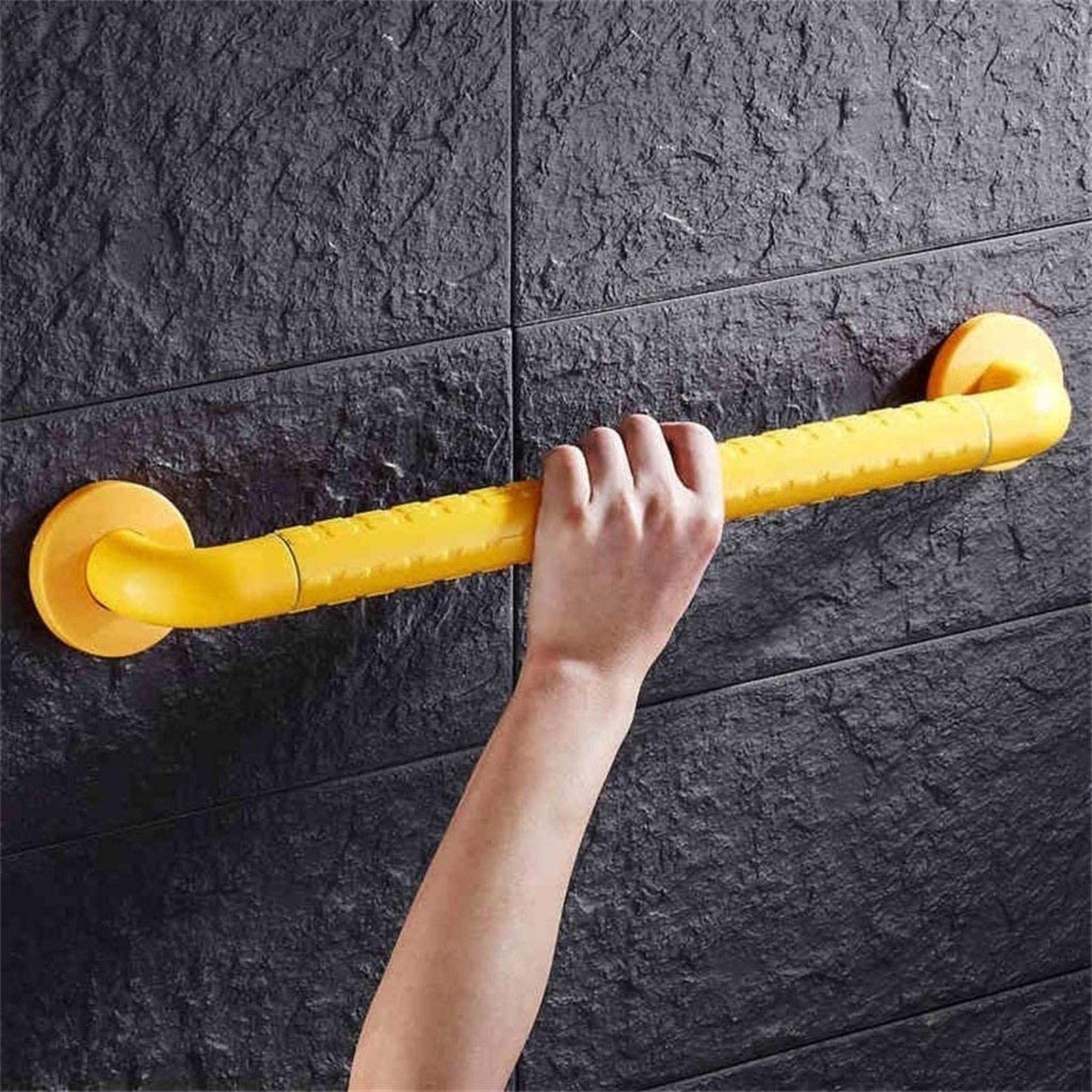 HongLianRiven Bath Handle Towel Rail Bathroom Safety Garb Bar,Stainless Steel, Old Hand-Free Grip, Non-Slip, Bathroom, Kitchen, Stair Railing (Color : Yellow, Size : 48cm)