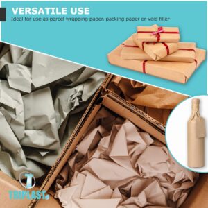 Triplast 400mm x 30m Roll of Brown ECO Kraft Paper | Made from 100% Recycled Paper | Biodegradable & Fully Recylable Brown Wrapping Paper Roll | Wrapping and Packing Paper