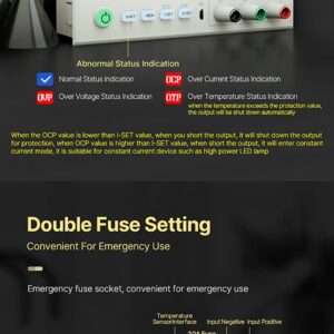 DC Power Supply Variable Adjustable Lab Bench Power Supply Buck Converter Step Down Switching Regulated 4-Digital LCD Display 60V 24A 1140W Assembled RD6024