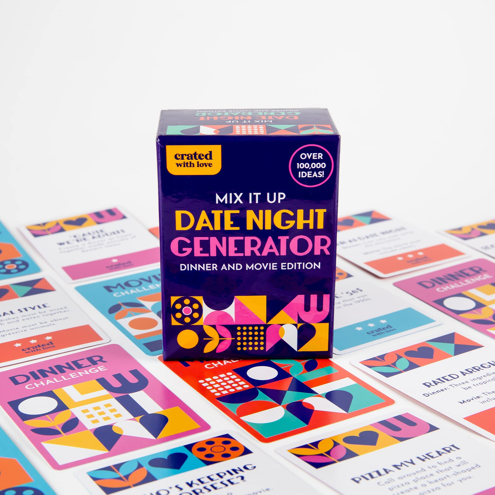 Date Night Ideas Generator Card Game - 100,000 Exciting Dinner Movie Challenges for Couples, Unique Gifts for Bridal Shower, Marriage, Newlywed, Ultimate Date Night for Adventure, Romance, Intimacy