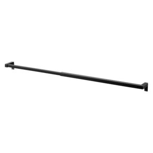 yamazaki 5693 extendable long towel hanger bar, black, approx. w16.5 - 29.9 x d 3.9 x h 2.8 inches (42 - 76 x 7.4 - 8.5 x 5 cm), tower, kitchen storage, towel rack, kitchen accessories