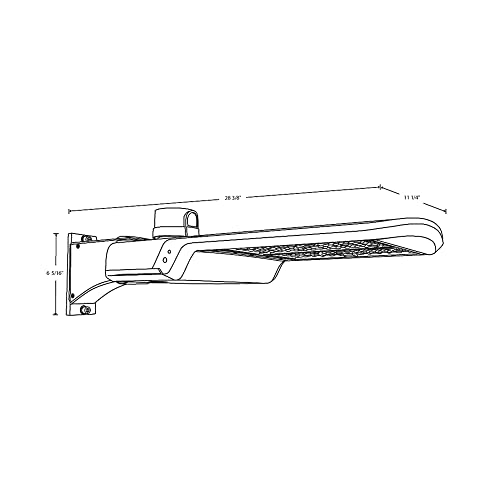 RAB A17XFU150 Field Adjustable LED Area Light (70W, 100W or 150W) Tunable White (3000K, 4000K or 5000K), Dusk to Dawn, 120-277 Volt, Type III Light, Straight Arm Pole Mount Included, DLC Premium