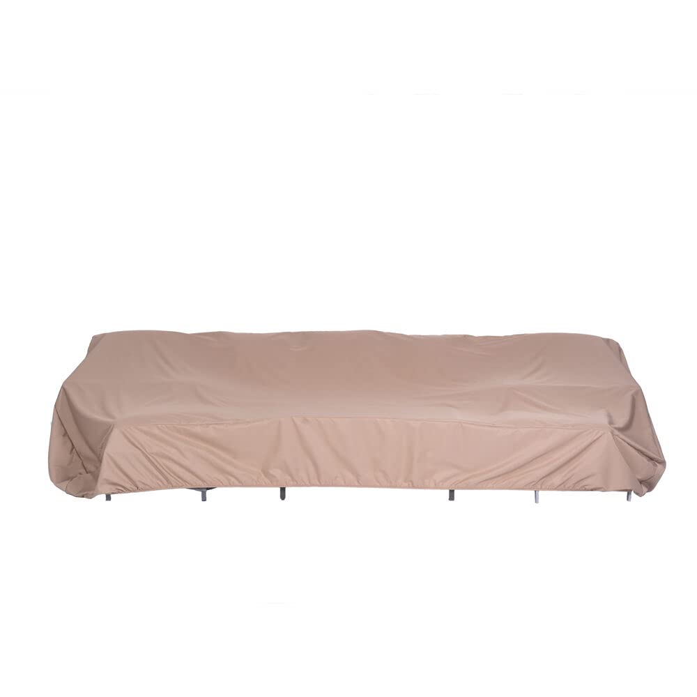 Hanover Outdoor Large Rectangle Patio Furniture Cover for Outdoor Couch Set, Durable, Waterproof, and Weatherproof Cover for Outdoor Patio Couch Set and Patio Seating, 57" D x 148" W x 31.1" H, Tan