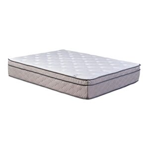 Mattress Solution, 13-Inch Soft Foam Encased Hybrid Eurotop Pillowtop Memory Foam Gel Innerspring Mattress, Full XL