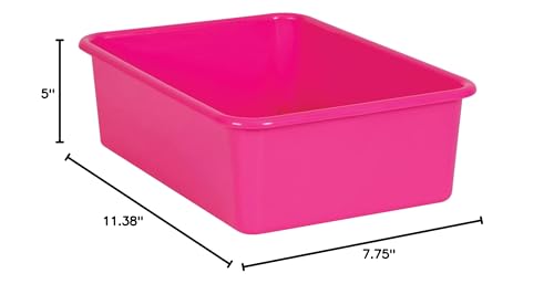 Teacher Created Resources® Pink Large Plastic Storage Bin