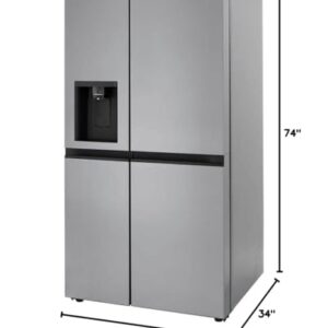 27 cu. ft. Side-by-Side Refrigerator with Smooth Touch Ice Dispenser