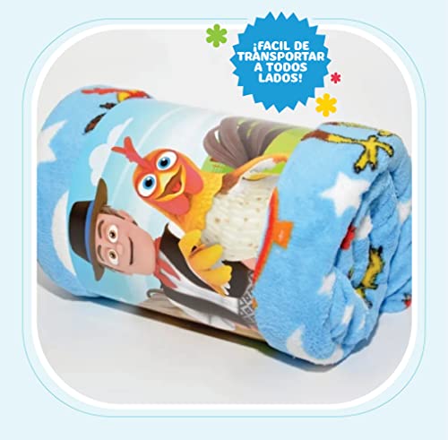 LA GRANJA DE ZENÓN Flannel Blanket 1 Square El Reino Infantil | Super Soft Plush Throw Blanket | Kids Bedroom Decor