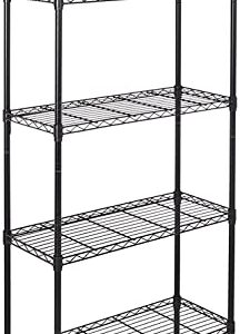 be current 5-Shelf Shelving Storage Units, Adjustable Heavy Duty Metal Shelf Wire Storage Rack for Home Office Garage Kitchen Bathroom Organi Black