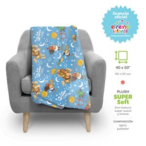 LA GRANJA DE ZENÓN Flannel Blanket 1 Square El Reino Infantil | Super Soft Plush Throw Blanket | Kids Bedroom Decor