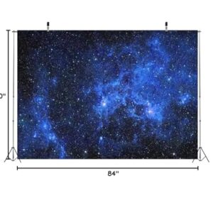 BELECO 7x5ft Fabric Galaxy Stars Backdrop Starry Night Sky Outer Space Galaxy Backdrop Universe Nebula Photography Background Kids Space Party Birthday Baby Shower Decorations Banner Photo Booth Props