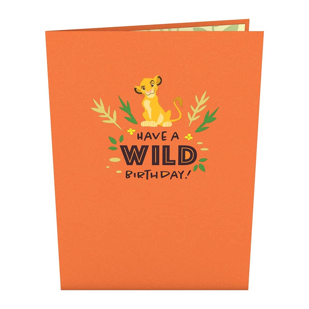 Lovepop Disney's The Lion King Wild Birthday Pop-Up Card - Birthday Card– Handcrafted 3D Pop-Up Greeting Card – Birthday Love Card from Disney's The Lion King, 5 x 7”