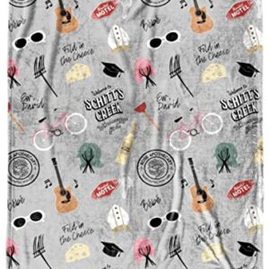 Jay Franco Schitt's Creek Iconic Moments Throw Blanket - Measures 50 x 70 inches - Fade Resistant Super Soft Fleece Bedding (Official Schitt's Creek Product)