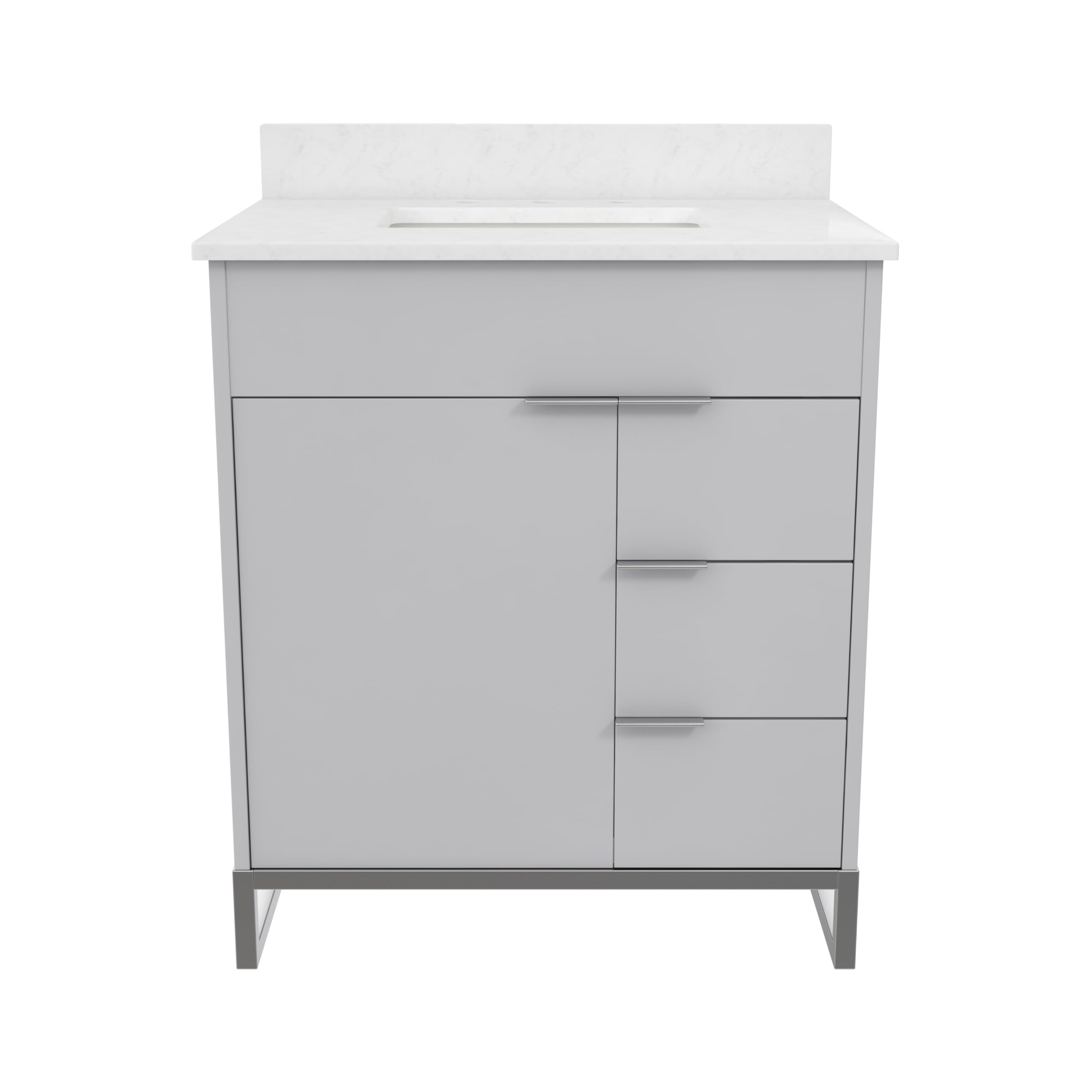 CosmoLiving by Cosmopolitan Leona Bathroom Vanity, 30", Gray