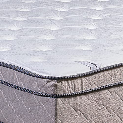 Mattress Solution, 13-Inch Soft Foam Encased Hybrid Eurotop Pillowtop Memory Foam Gel Innerspring Mattress, Full XL