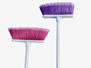 the original soft sweep magnetic action broom - 2 brooms - purple and pink