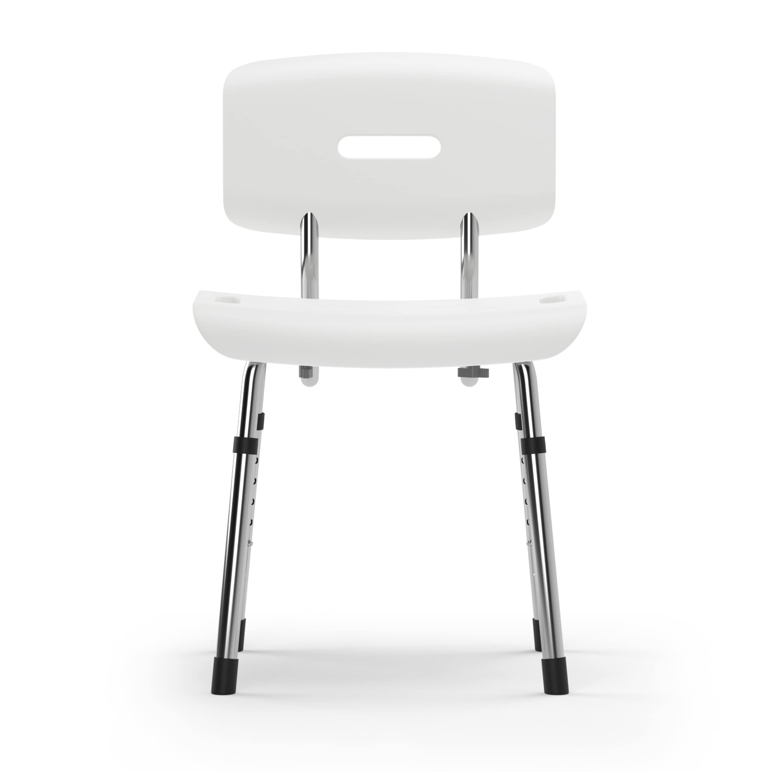 Medline Shower Chair with Backrest and Microban, Ideal for Disabled, Seniors and Elderly, 300 lb. Weight Capacity, White - Comfortable for Shower or Bathtub