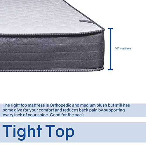 Spring Solution, 10-Inch Medium Plush Tight top Innerspring Mattress, Full XL