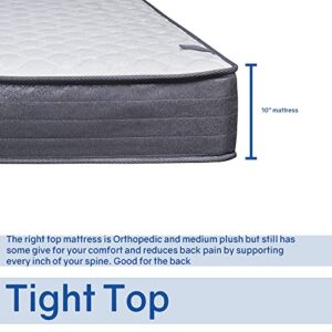 Mattress Solution, 10-Inch Medium Plush Tight top Innerspring Mattress, Full XL