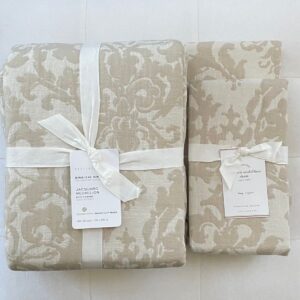 Pottery Barn Jacquard Medallion Duvet Cover King/California King & Two King Shams ~* Ivory/Flax/Neutral*~