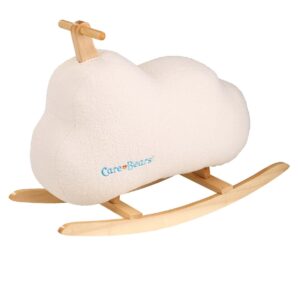 Children's Care Bears Cloud Rocker | Foam and Polyester Rocking Horse with Wooden Frame, Rockers, and Grips