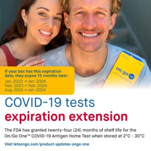 On/Go One Rapid COVID-19 Self-Test Kit with Test-to-Treat App, 1 Pack, 1 Test Total, 15-Minute Results, FDA EUA Authorized, Easy to Use at Home, Fast and Accurate. Effective for Testing JN.1