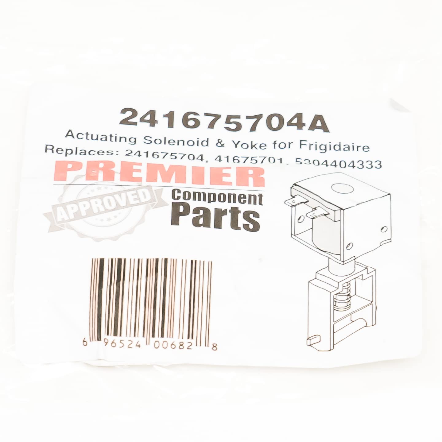 Premier Component Parts 241675704 for Electrolux Frigidaire Refrigerator Solenoid and Yoke