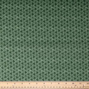 stitch & sparkle cotton duck 54" lattice cream fabric by the yard, whirlpool green (d101g0001)