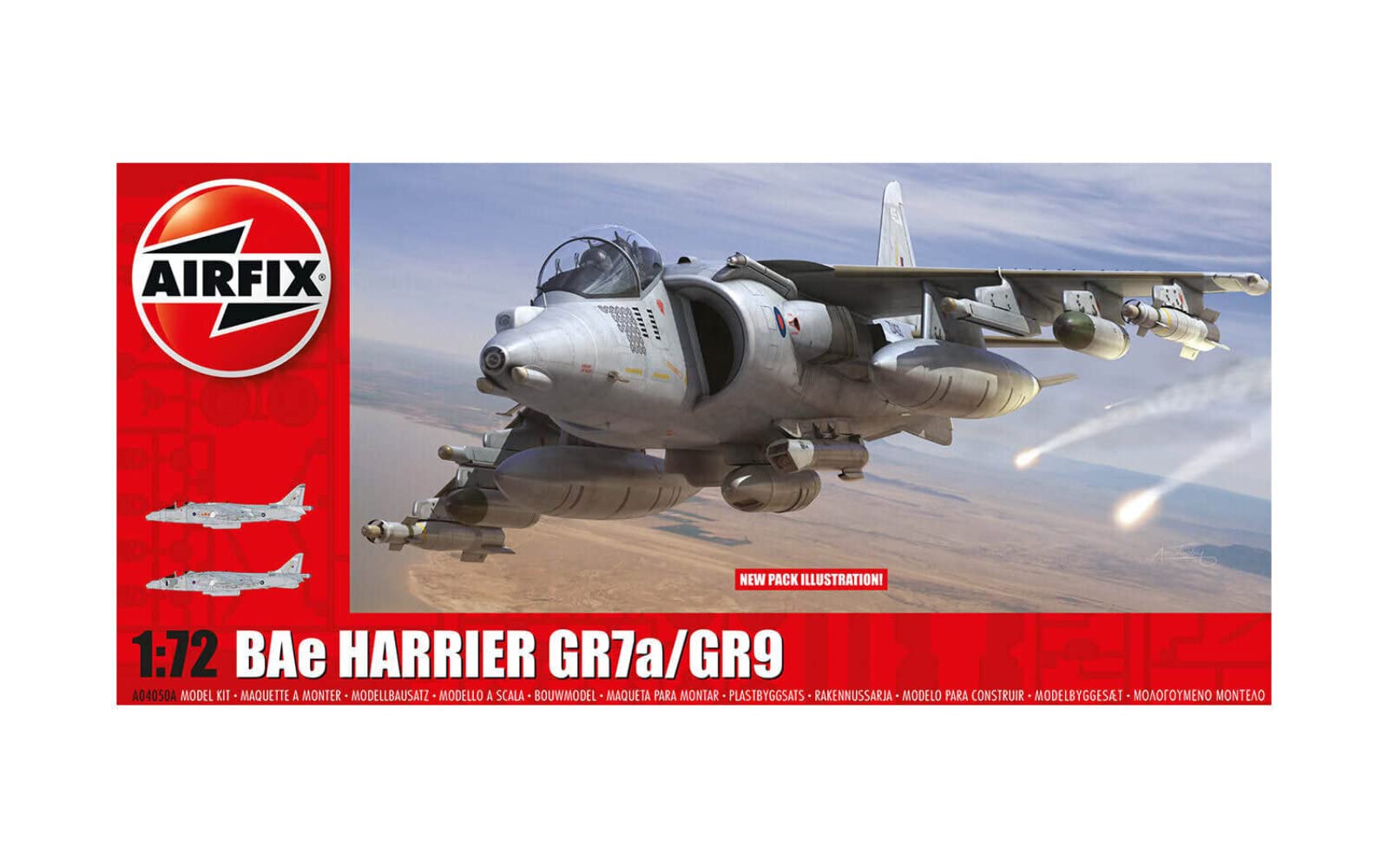 Airfix Model Airplane Kit Gift Set - A04050A BAe Harrier GR7A/GR9, Plastic Plane Model Kits for Adults & Kids 14+, Skill Level 2, 1:72 Scale WW2 Military Aircraft Models - Real Aeroplane Models Gifts