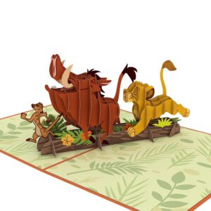 lovepop disney's the lion king wild birthday pop-up card - birthday card– handcrafted 3d pop-up greeting card – birthday love card from disney's the lion king, 5 x 7”