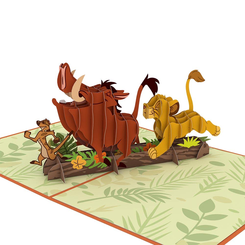 Lovepop Disney's The Lion King Wild Birthday Pop-Up Card - Birthday Card– Handcrafted 3D Pop-Up Greeting Card – Birthday Love Card from Disney's The Lion King, 5 x 7”