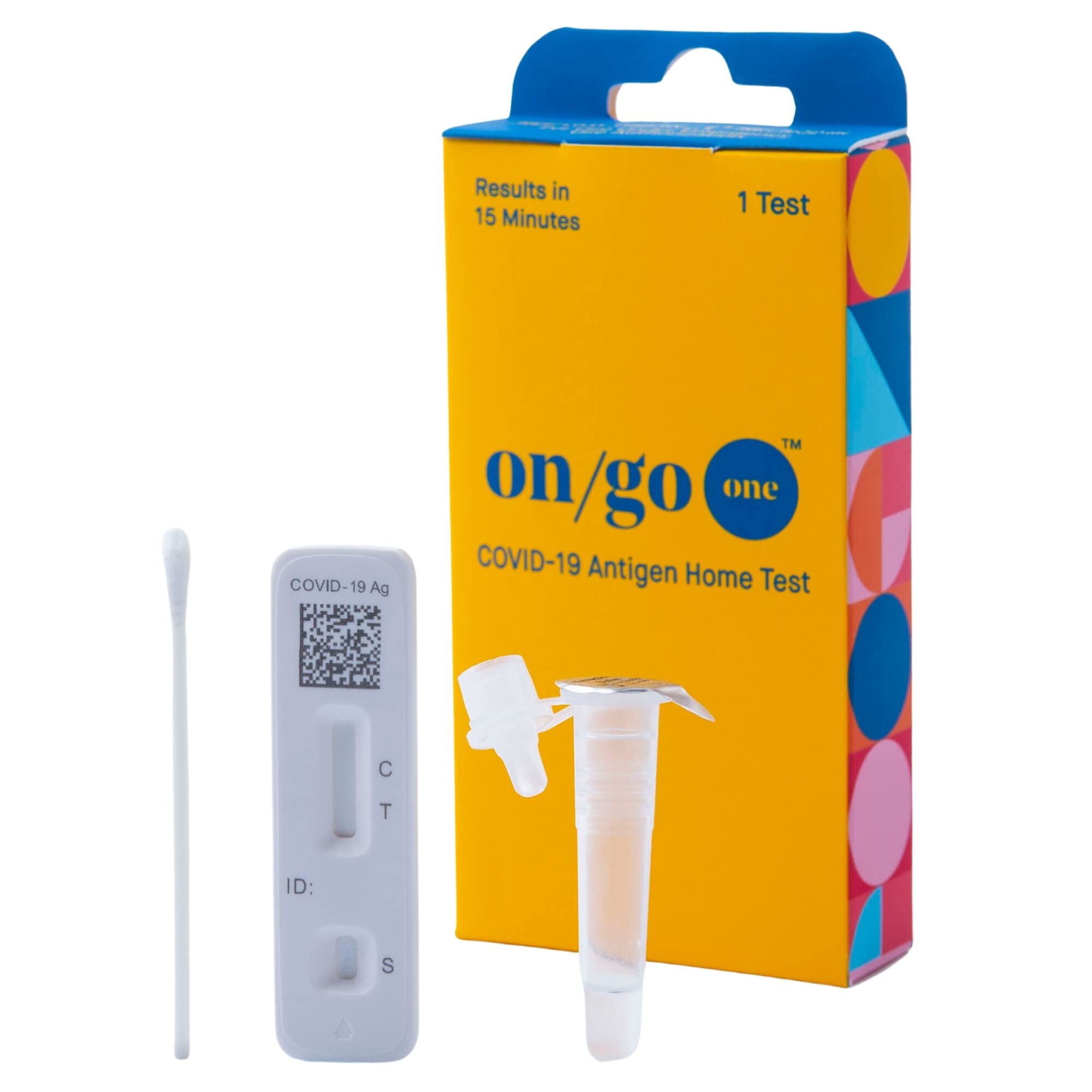 On/Go One Rapid COVID-19 Self-Test Kit with Test-to-Treat App, 1 Pack, 1 Test Total, 15-Minute Results, FDA EUA Authorized, Easy to Use at Home, Fast and Accurate. Effective for Testing JN.1