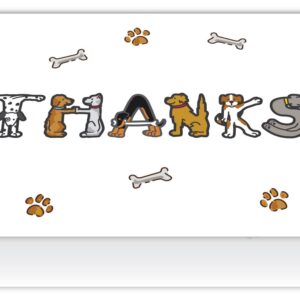 Dog Speak Pet Sitter Thanks Dog Card - Thank You Card