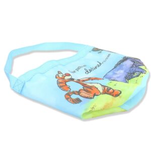 Winnie the Pooh Kids Collapsible Nylon Gift Basket Bucket Tote Bag (One Size, Blue)