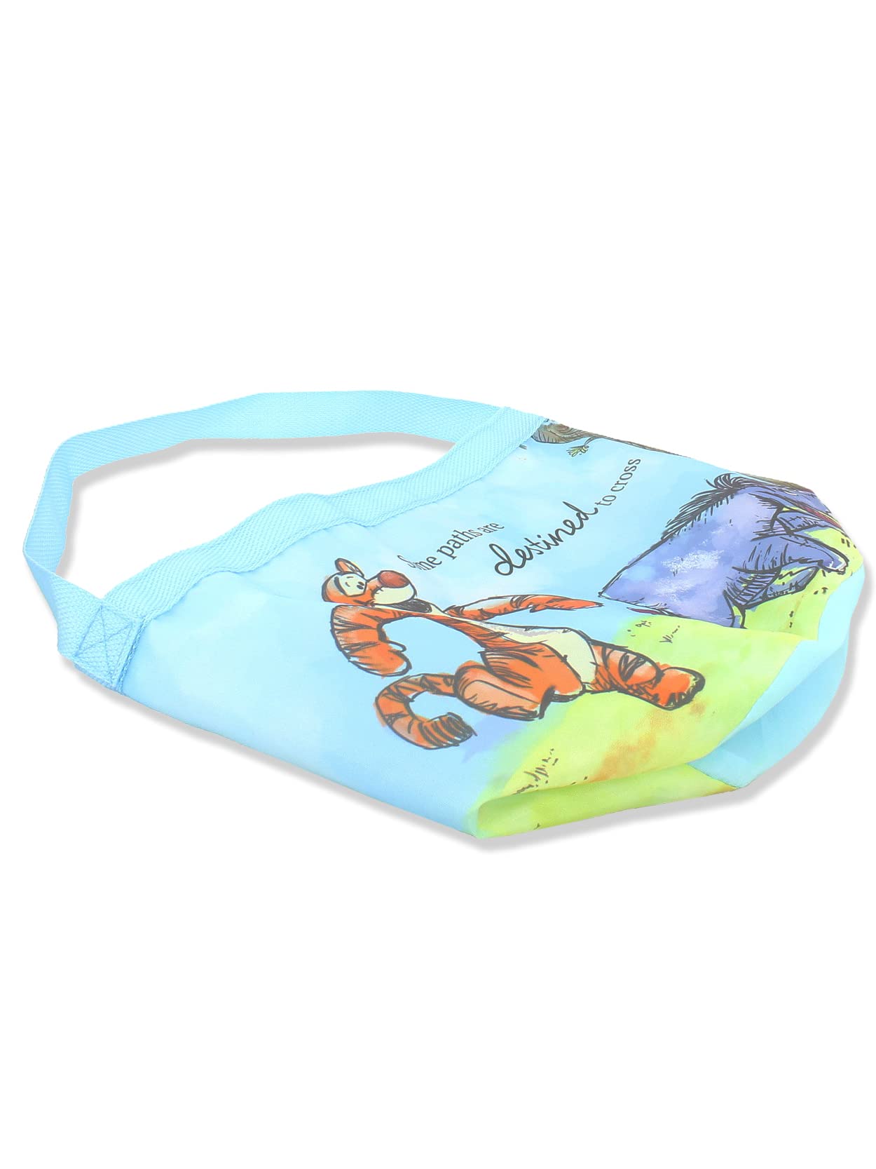 Winnie the Pooh Kids Collapsible Nylon Gift Basket Bucket Tote Bag (One Size, Blue)