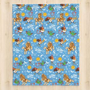 LA GRANJA DE ZENÓN Flannel Blanket 1 Square El Reino Infantil | Super Soft Plush Throw Blanket | Kids Bedroom Decor