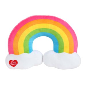 Fun Costumes Care Bears Rainbow Pillow Soft Flannel Pillow with Rainbow Stripes, Embroidered Logo, and Cushy Fiberfill Stuffing