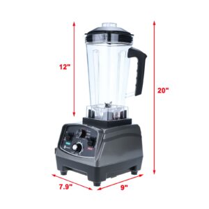 skyehomo 2L Professional kitchen Blender, 1400W Portable Countertop Blender, High Power Home and Commercial Blender with Timer, Cups for Crushing Ice,Shakes and Smoothies