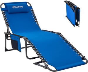 kingcamp lounge chair, 74.8''x23.2''x14.5, blue