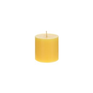 mega candles 1 pc citronella scented round pillar candle, hand poured paraffin wax candles 3 inch x 3 inch, great for indoor & outdoor use, camping, party usage & more