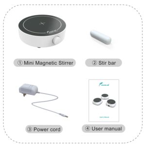 JOANLAB Mini Magnetic Stir Plate Lab Stirrer Mixer with Stirrer Bar, Laboratory Magnetic Stirrer Mixer Plate 3000ml