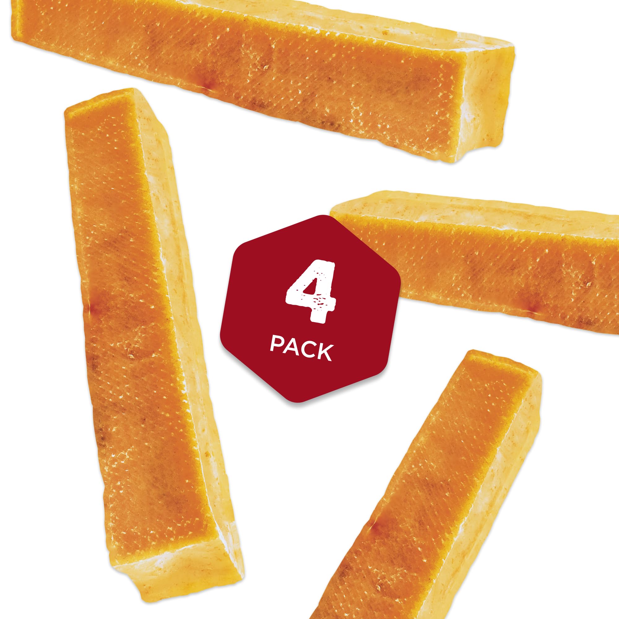 Best Bully Sticks Himalayan Yak Cheese for Dogs, X-Large 4 Pack - Natural Yak Chews for Dogs - Lactose Free Odor Free - Long Lasting Dog Chews