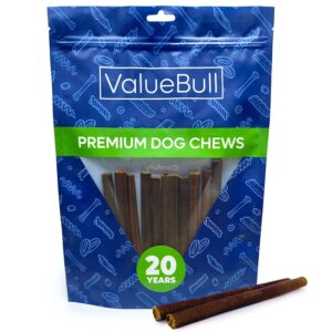 valuebull usa collagen sticks, premium beef small dog chews, thin 6 inch, 10 count - natural & safe, single ingredient, long lasting, healthy for hips, joints, skin & coat